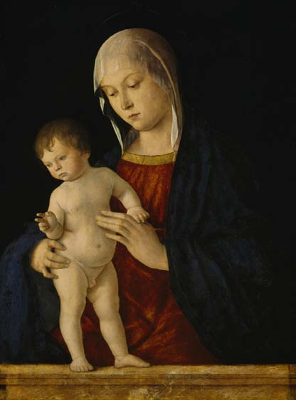 Helnwein Child: Bellini, The Madonna and Child, circa 1475, oil on wood panel, 62.2 x 46.4cm